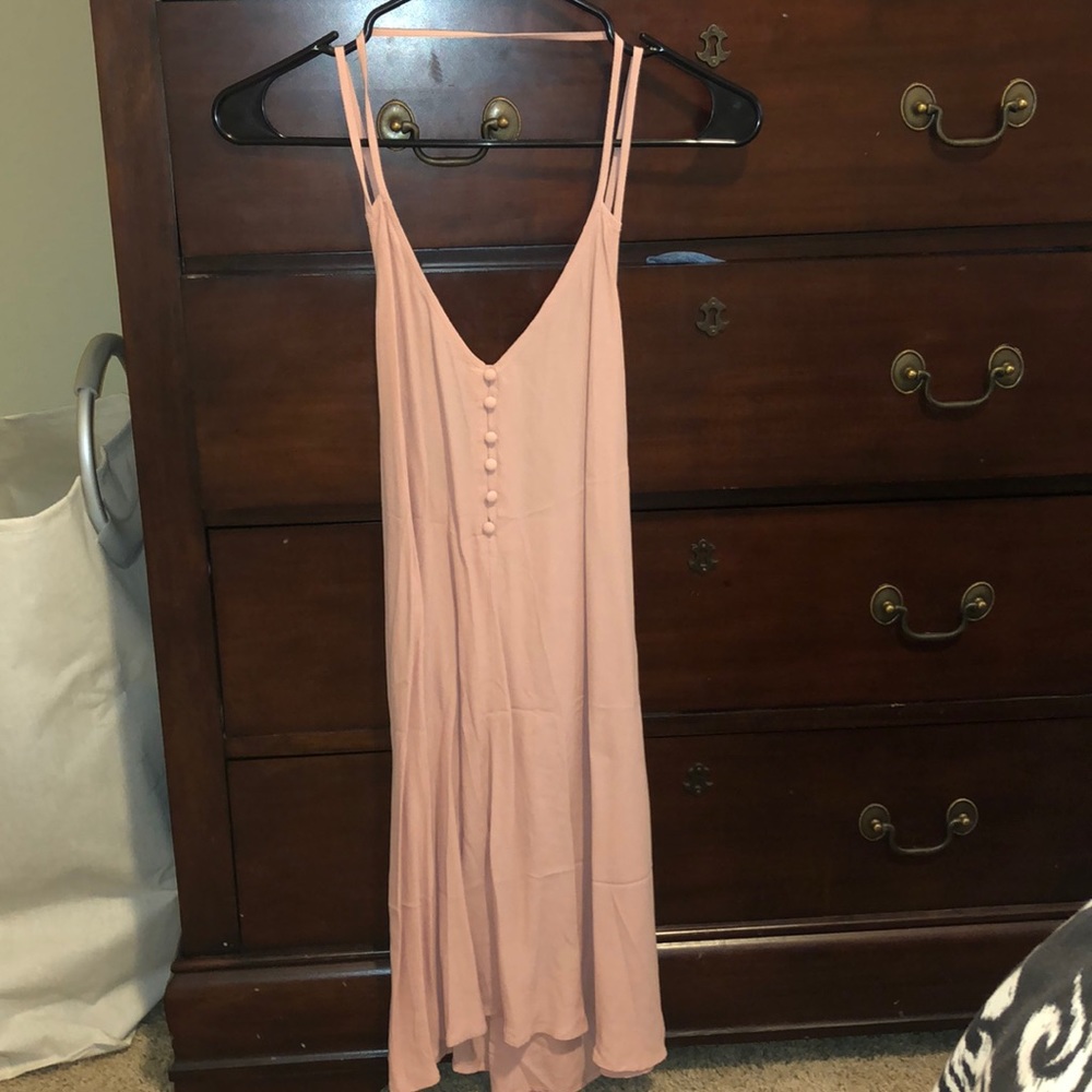 Kendall and Kylie sheer pink dress